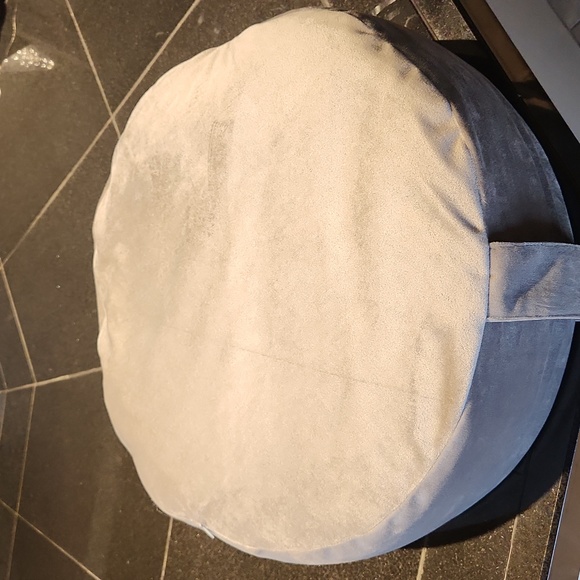 Gray Fabric Meditation Yoga Pillow Cushion - Picture 3 of 6